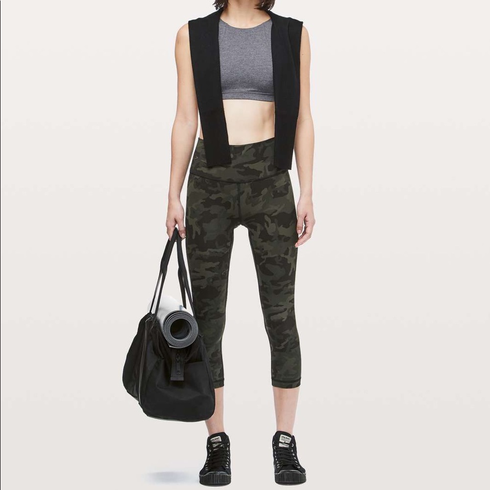 Lululemon Align Crop 21"Incognito Camo Multi Green